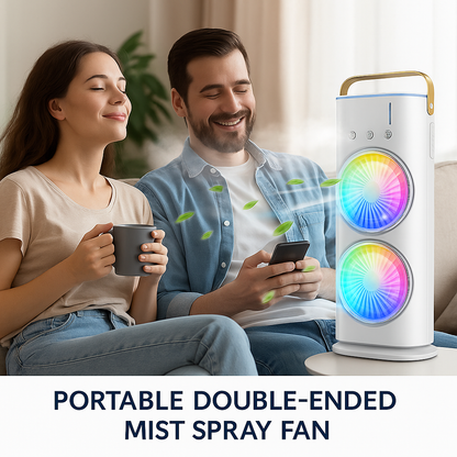 Portable Mini Air Cooler with Dual Mist & Remote Control