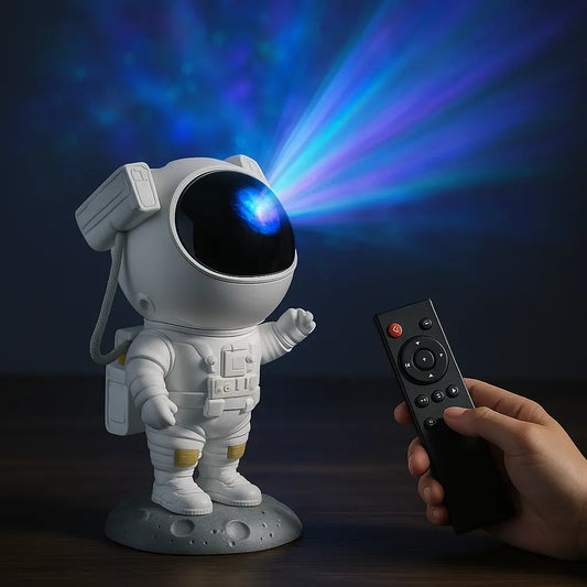 Astronaut Projector Lamp – Galaxy Night Light with Rotating Star Projection
