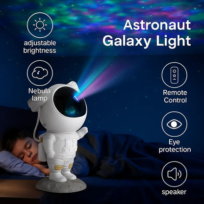 Astronaut Projector Lamp – Galaxy Night Light with Rotating Star Projection