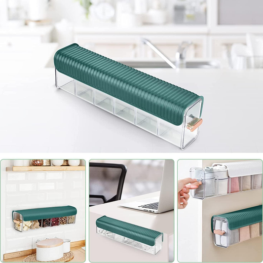 6-Cell Wall Mount Drawer Organizer – Acrylic Storage Box for Socks, Underwear & Accessories