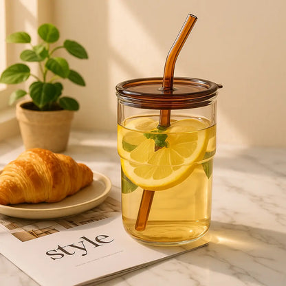 Grip Glass Sipper Bottle – Stylish, Durable & Eco-Friendly