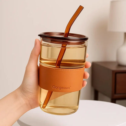 Grip Glass Sipper Bottle – Stylish, Durable & Eco-Friendly