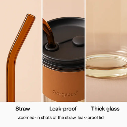 Grip Glass Sipper Bottle – Stylish, Durable & Eco-Friendly