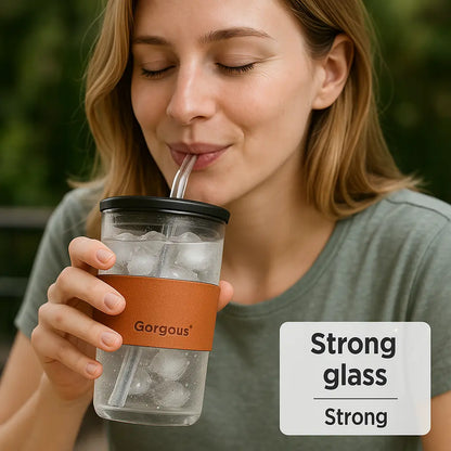 Grip Glass Sipper Bottle – Stylish, Durable & Eco-Friendly
