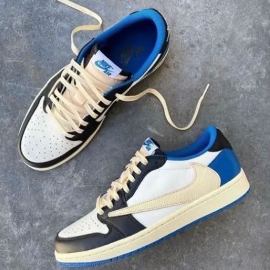 Blue & Black Low-Top Street Sneakers ( First Copy )