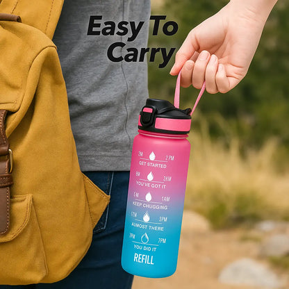 Motivational 1 Litre Water Bottle – Time Marked & Portable Hydration Companion
