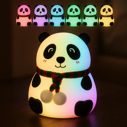 Panda Touch Lamp – 6-Color Changing Night Light for Kids & Decor