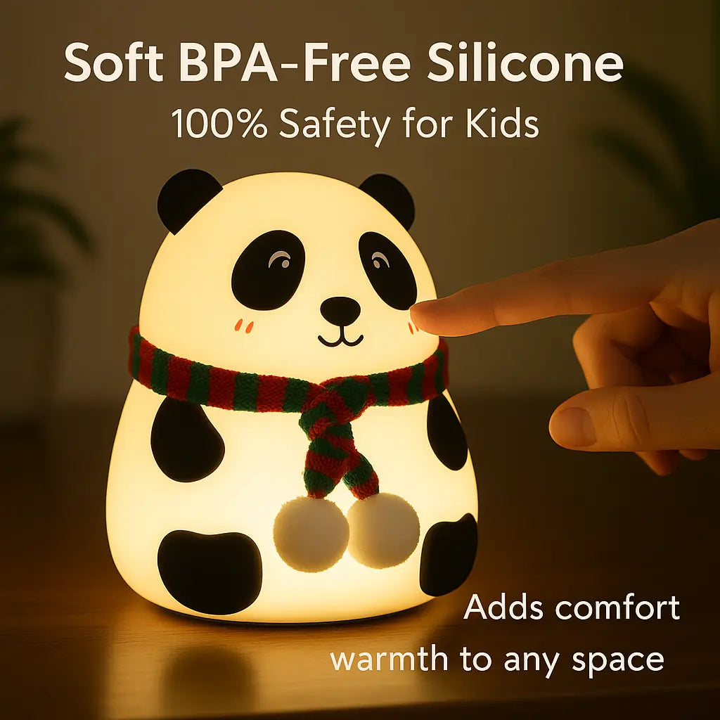 Panda Touch Lamp – 6-Color Changing Night Light for Kids & Decor