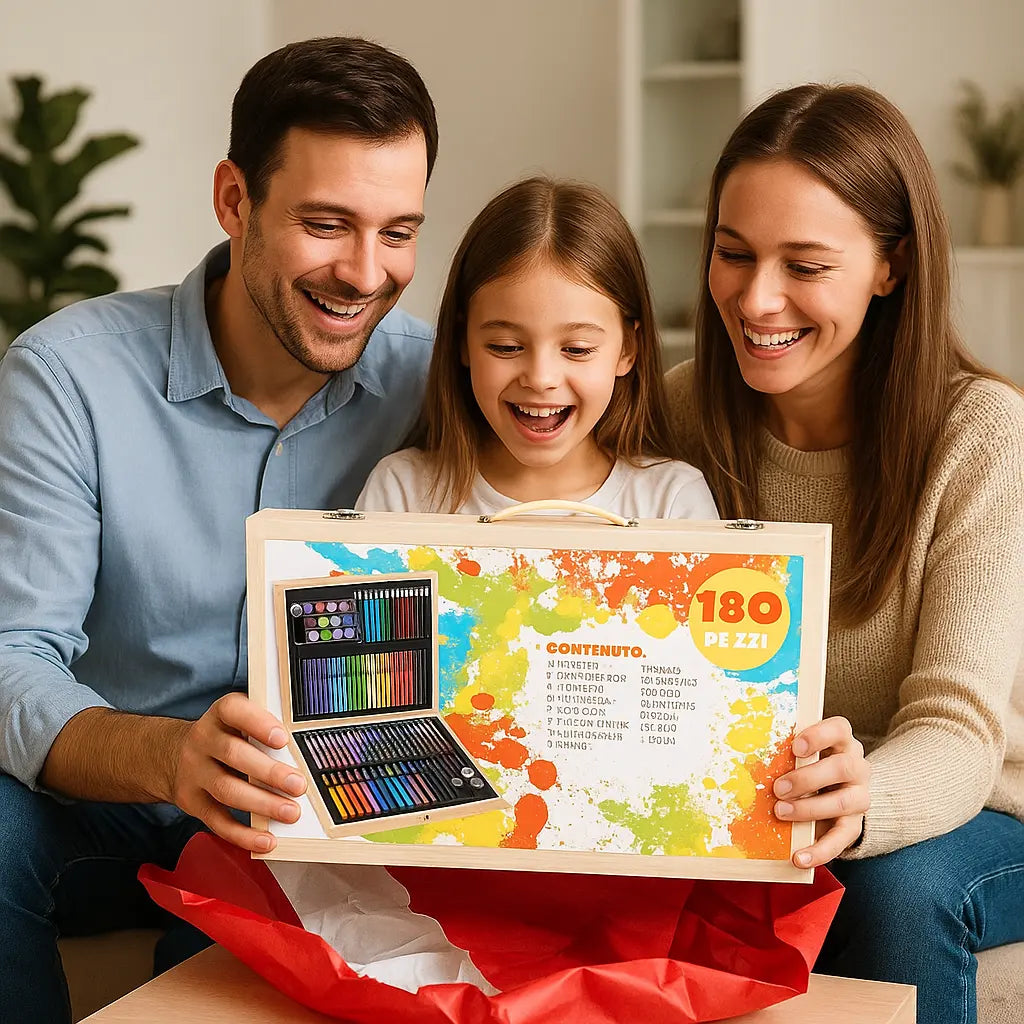 180-Piece Wooden Color Kit – Deluxe Art Set for Kids & Artists